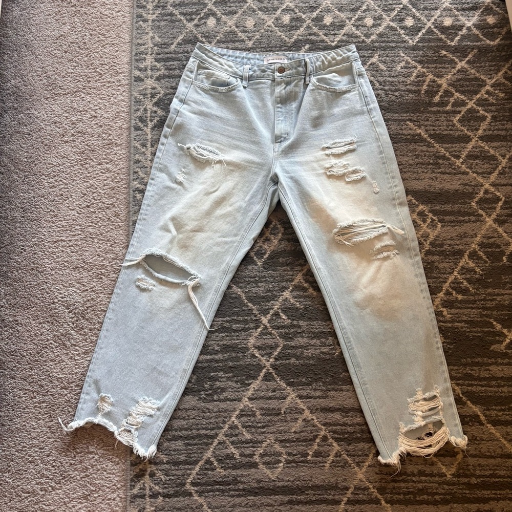 Flying Monkey Light Wash Distressed Jeans